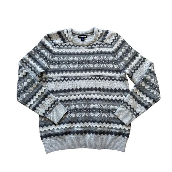 LANDS END Wool Blend knitted sweater, Mens Medium, Heavy & thick - Picture 1 of 9